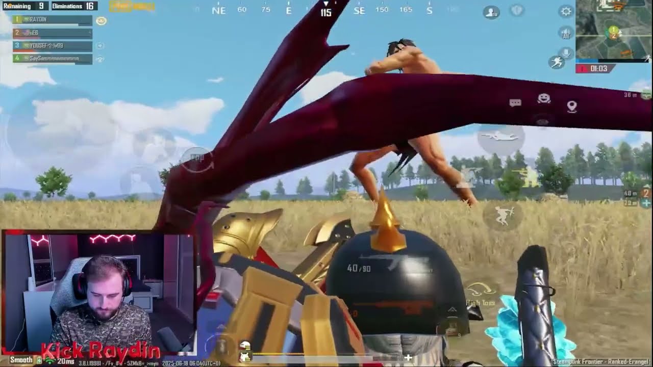 بطريقه ماكره رايدن ياخذ الكيم ويجلد السيرفر كامل #pubgmobile