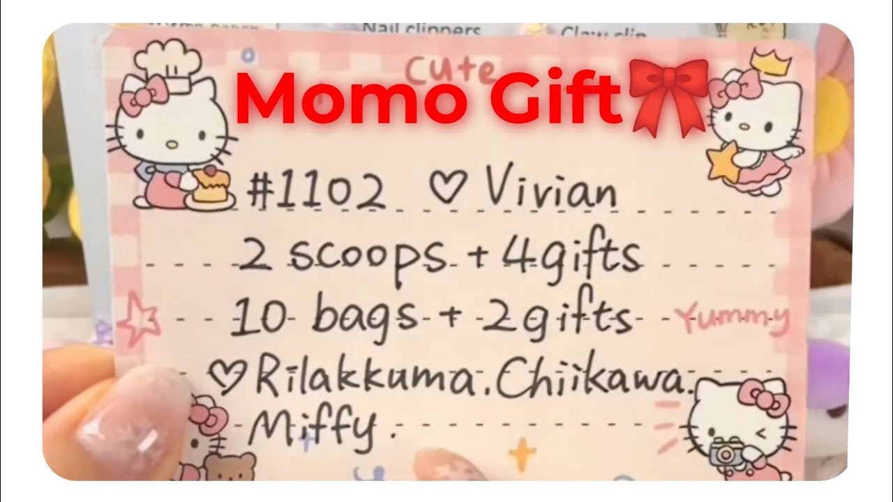 Vivian✨2 scoop order packaging🎉Momo Gift🎀 #sanrio #rilakkuma #chikawa #momogiftstore 