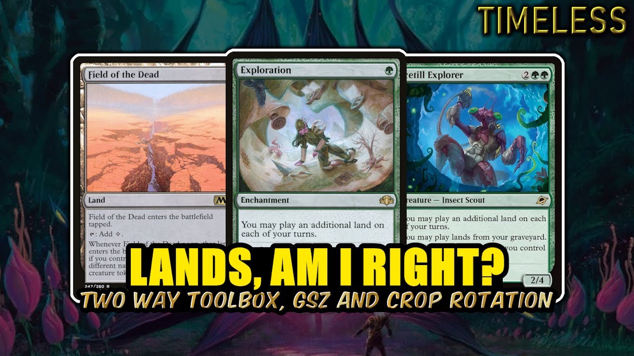 Two Way Toolbox, GSZ and Crop Rotation! Lands Dot Deck | Timeless Bo3 | MTG Arena