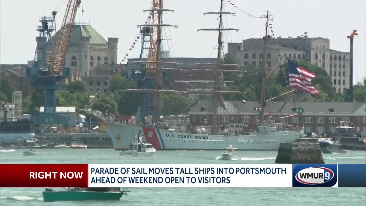 Parade of Sail moves tall ships into Portsmouth
