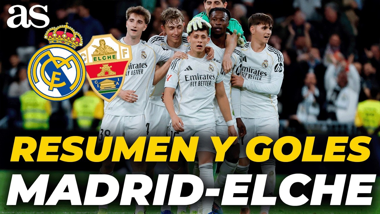 RESUMEN Y GOLES del REAL MADRID 4 - ELCHE 1: G&Uuml;LER culmina la goleada con un PUSKAS | Audio Carrusel