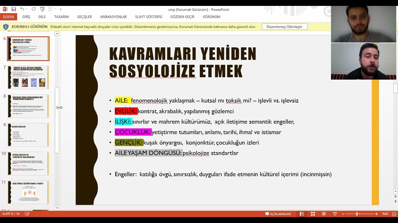 Bir Sosyolog Olarak Aile Danışmanlığı Part 1