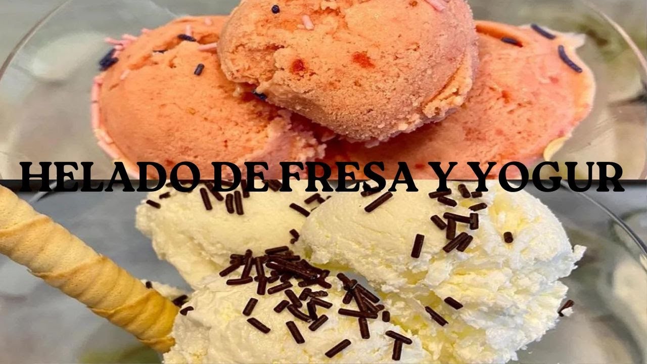 HELADO DE FRESA Y HELADO DE YOGUR CASERO  CON ROBOT MAMBO!!