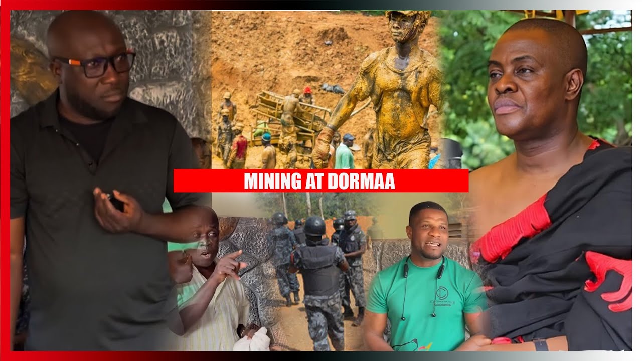 🔥We Don’t Trust Dormaahene ,Some Youth Angry St0rm Palace 0ver Alarming Galamsɛy In Dormaa;More Firɛ