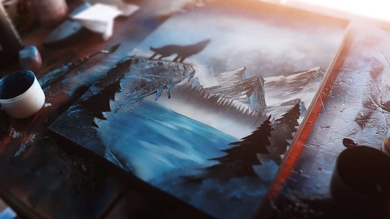 The Howling Wolf - Spray Paint Art
