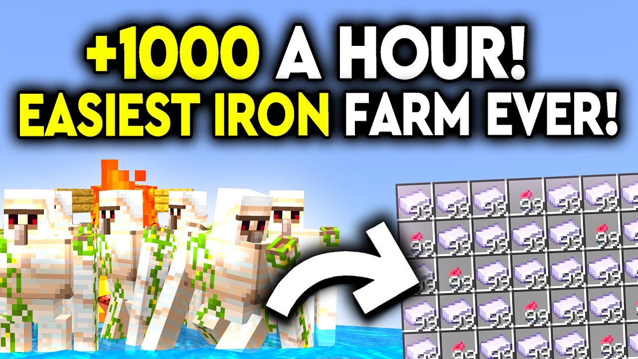 BEST INFINITE IRON FARM in Minecraft Bedrock, MCPE, Consoles 1.21!