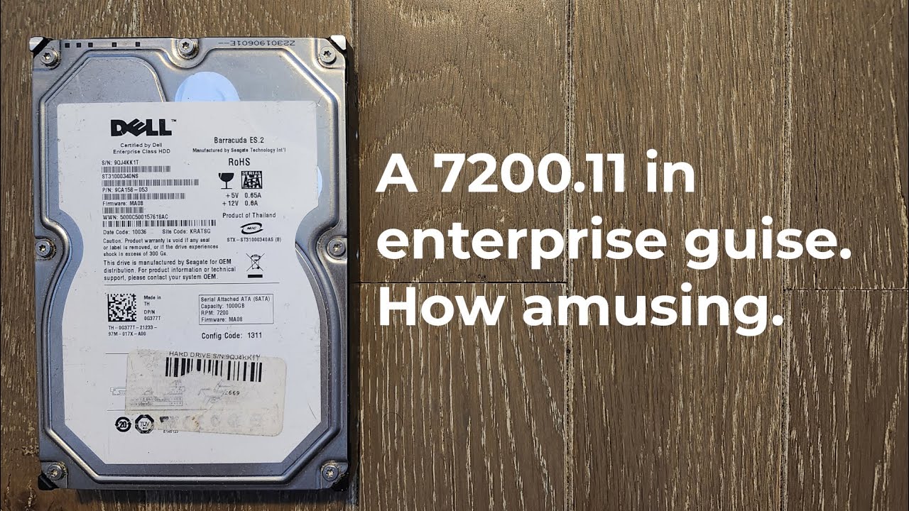 Hard Drive Sounds: Seagate Barracuda ES.2 ST31000340NS (Dell OEM)
