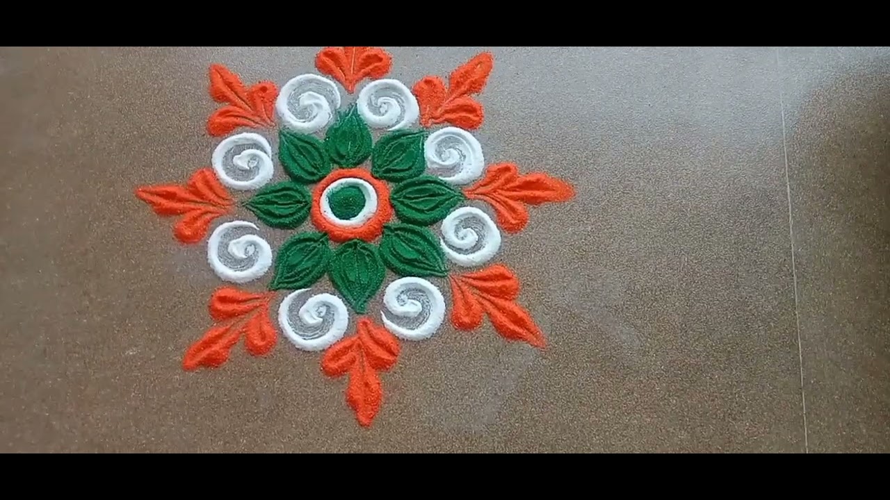 दोन भन्नाट तिरंगा रांगोळी#indianrangole # viralvideo#indiandecoration #fyp 