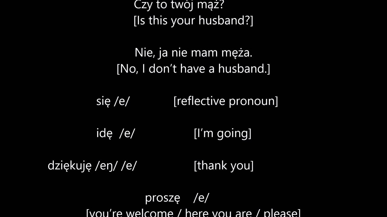 Polish pronunciation ą & ę