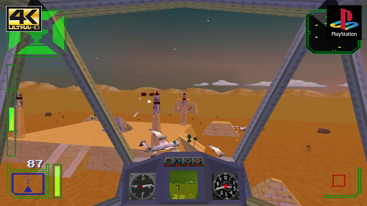 Warhawk: The Red Mercury Missions - Gameplay PSX / PS1 / PGXP / Widescreen 4k 2160p (DuckStation)