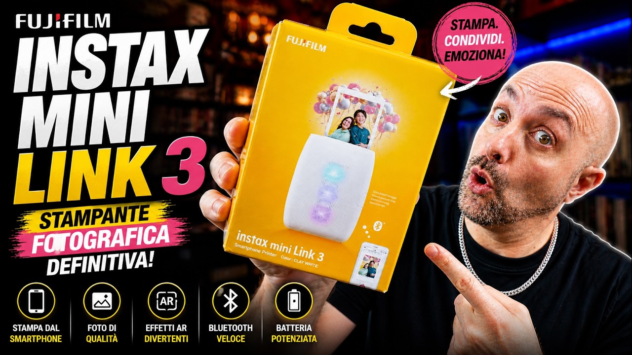 FUJIFILM Instax Mini Link 3 - Stampante Fotografica Definitiva!