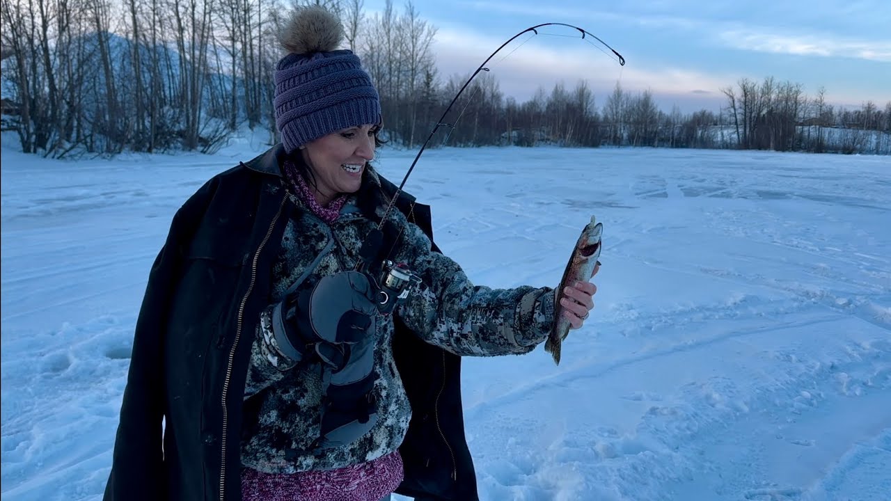 Winter Days In The Cabin // Ice Fishing In Alaska //  Date Night // Food From Scratch For A Family