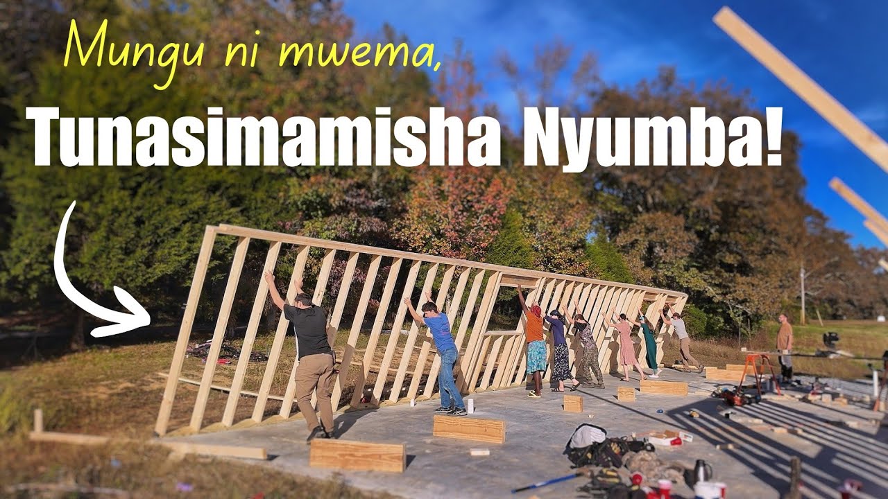 Putting up the first walls of our NEW home!