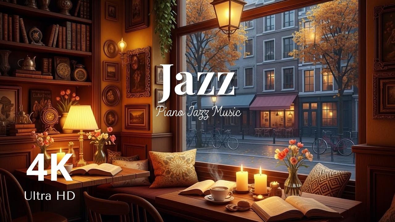 Slow Cozy Jazz ☕ Relaxing Piano Jazz for Studying, Working & Calm Café Ambience | 4K