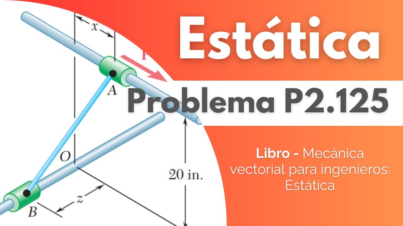 Estática - Problema 2.125 | Mecánica vectorial para ingenieros | Beer, Johnston, Mazurek, Eisenberg