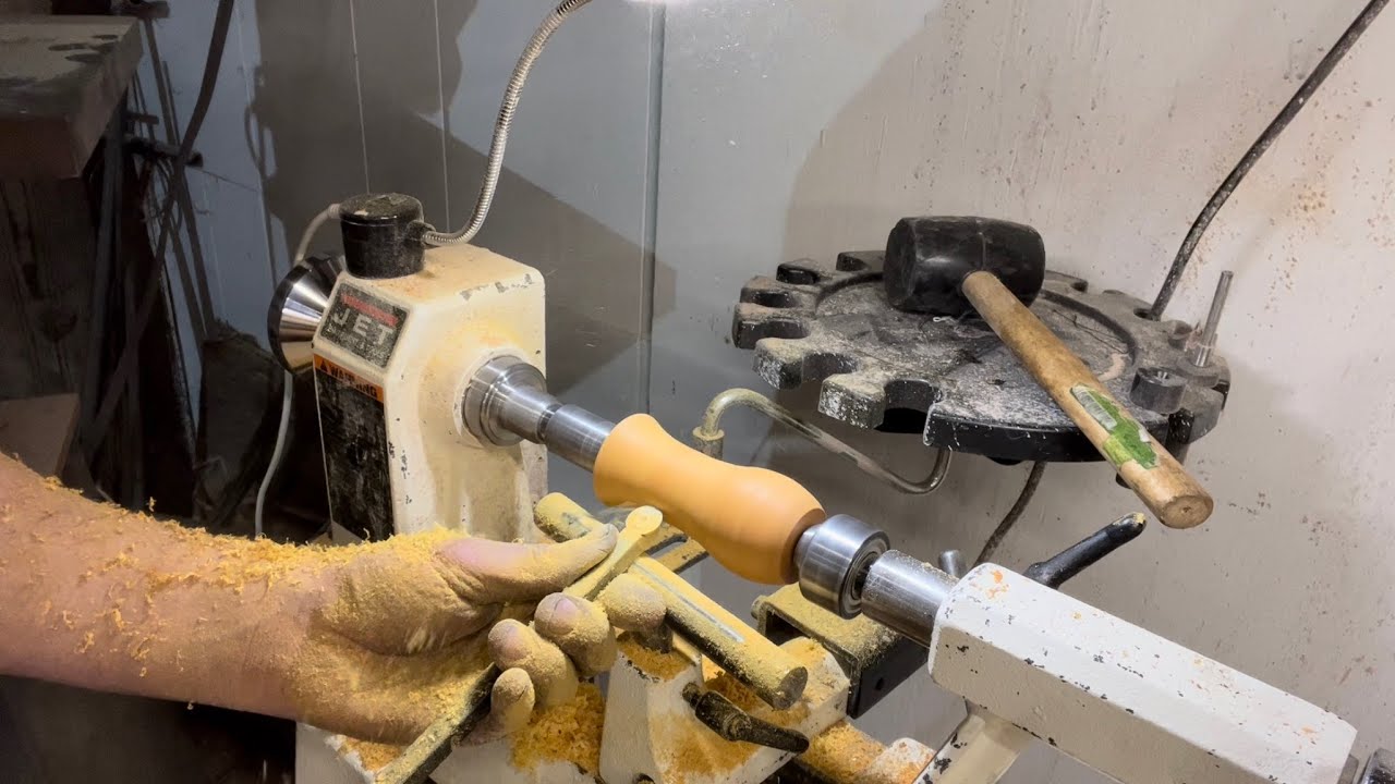 Replacing a broken wood lathe tool rest.