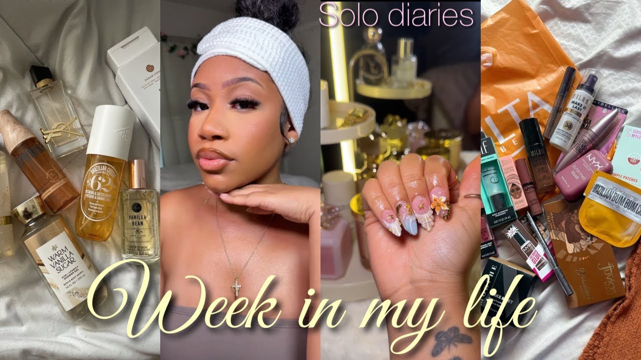 VLOG | ulta shopping, esthi school waxing, tj maxx finds, bathroom makeover, nails & cluster lashes✨