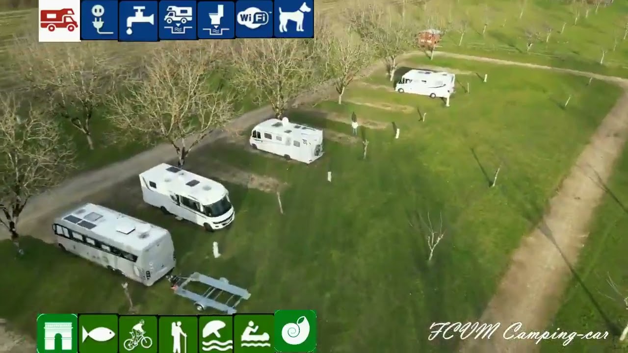 Aire camping car les châteaux en Périgord