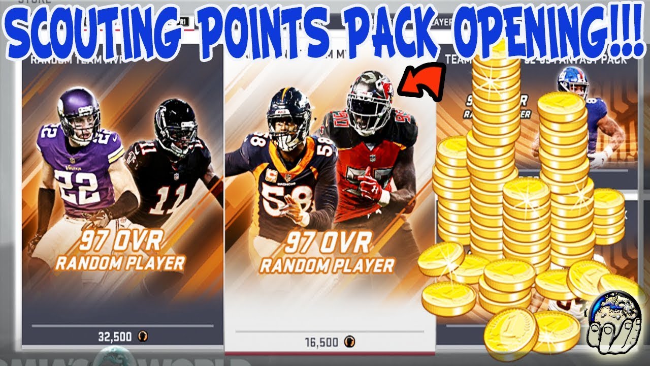 MADDEN 19- MADDEN 19 ULTIMATE TEAM SCOUTING POINTS PACK OPENING! OMG BEST PULLS EVER!!!