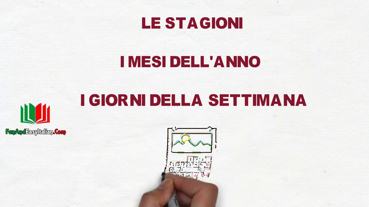 LE STAGIONI, I MESI, I GIORNI DELLA SETTIMANA (lessico italiano)