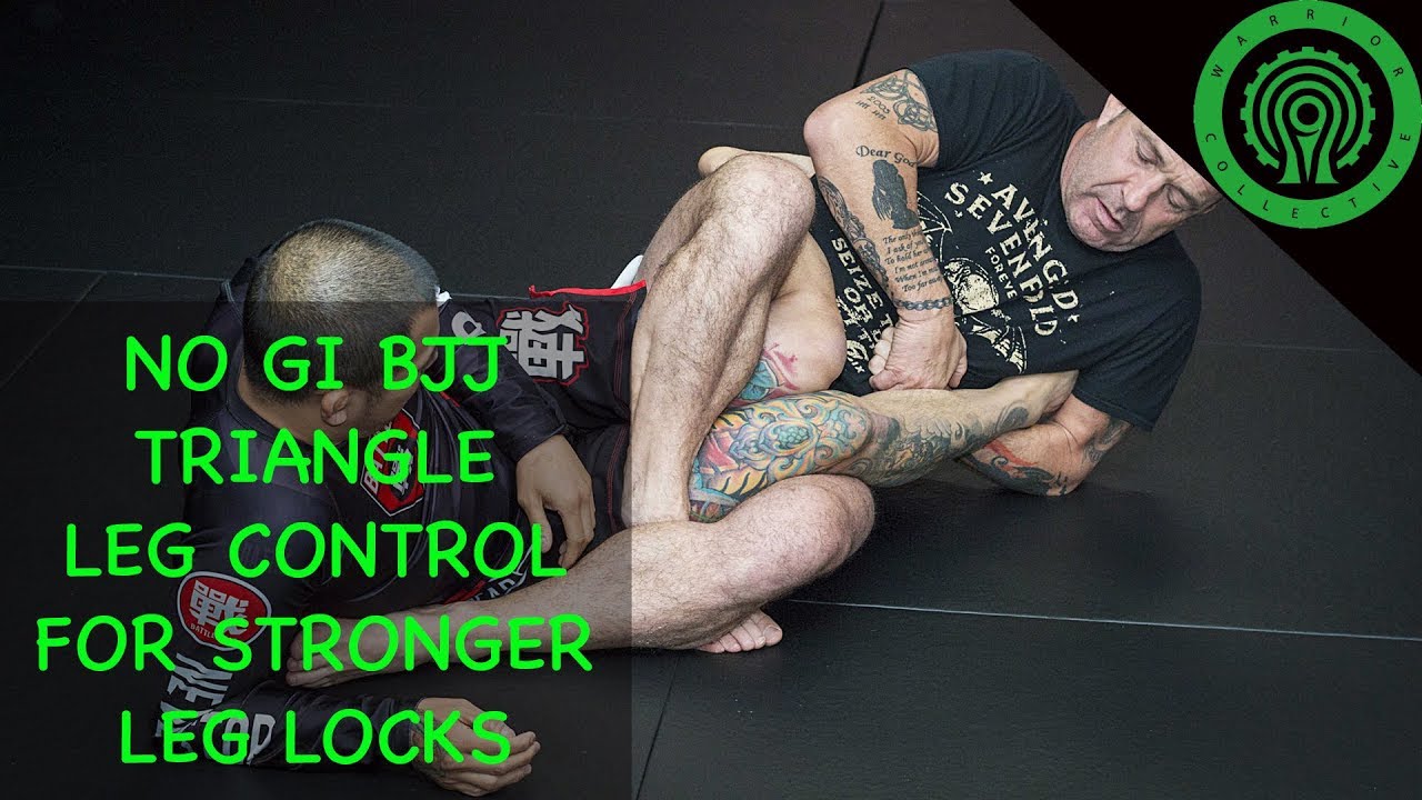 No Gi BJJ Triangle Leg Control into Achilles Lock Submission Tutorial