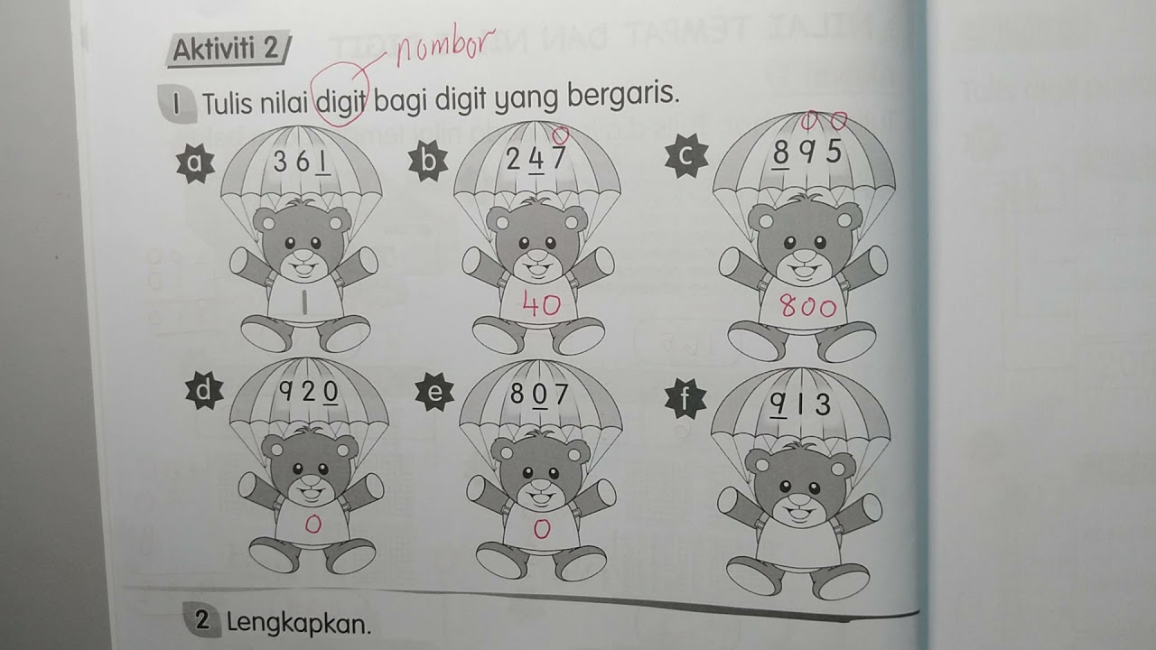 Buku Aktiviti Matematik Tahun 2 Muka Surat 8 KPM