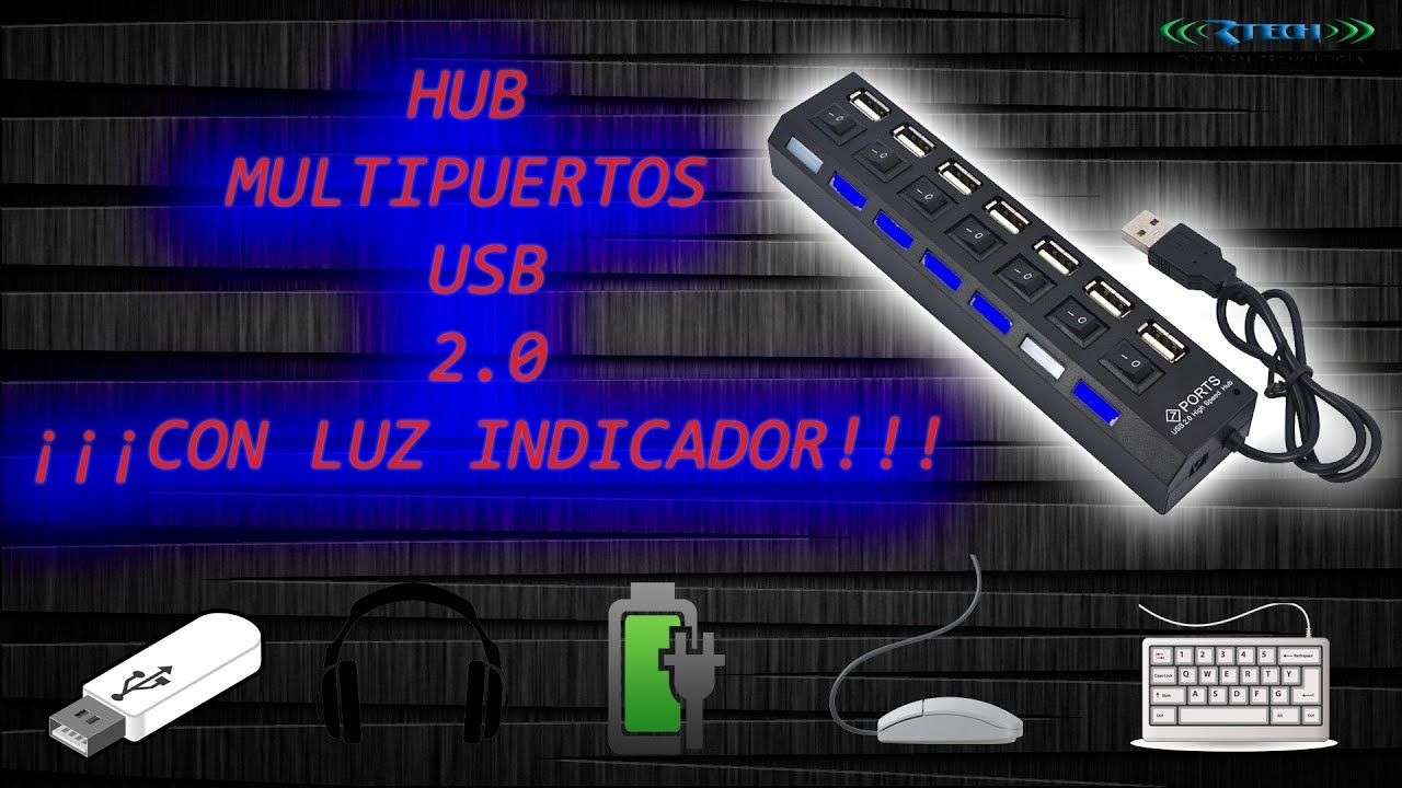 🔴🔴HUB USB MULTIPUERTOS 2.0 MUY ÚTIL DISPOSITIVO ¿POR QUÉ COMPRARLO?😜😜