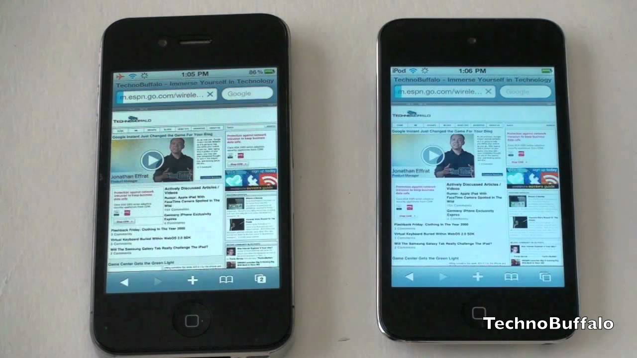 iPhone 4 vs iPod Touch (2010) - Speed Test