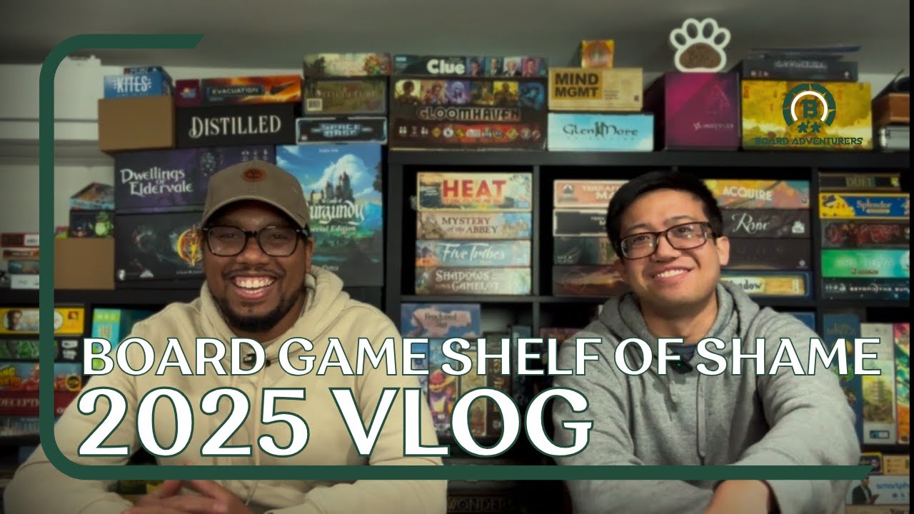2025 Shelf of Shame - Board Adventurers Vlog