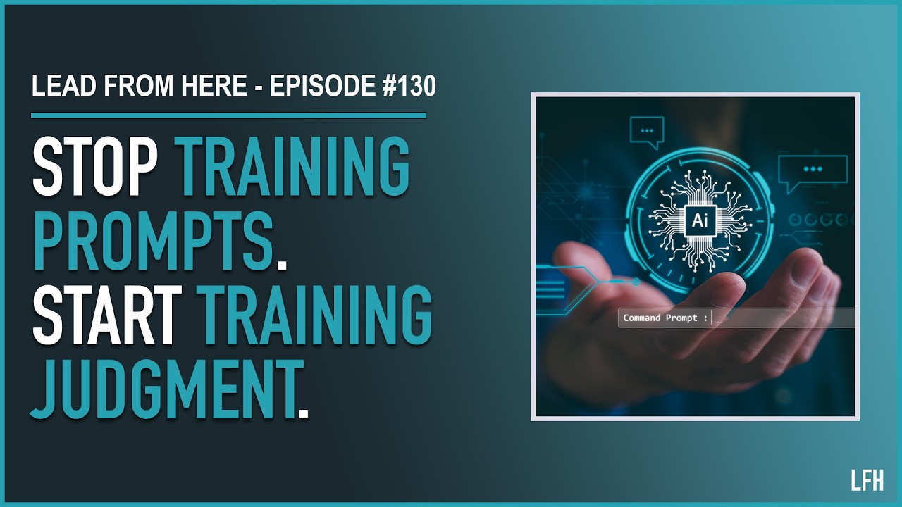 Stop Training Prompts. Start Training Judgment.