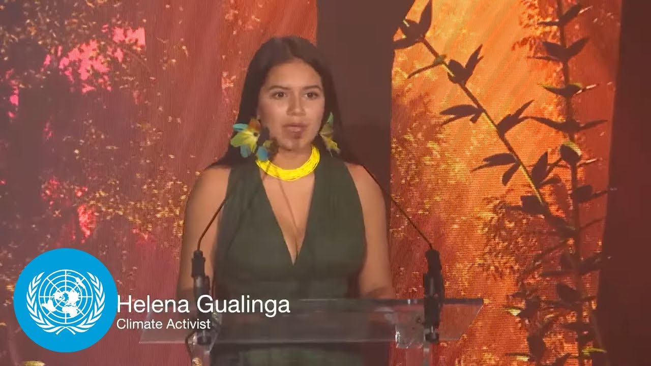 Ecuadorian Amazon Defender of Biodiversity Protection - Helena Gualinga | SDG Halftime Show | UN