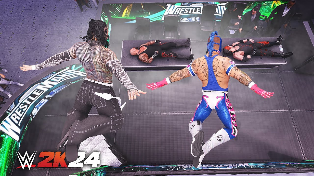 100 Extreme Moments in WWE 2K24! Pure Chaos!