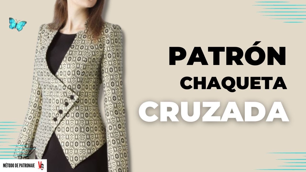 Como hacer el patrón de esta chaqueta cruzada paso a paso