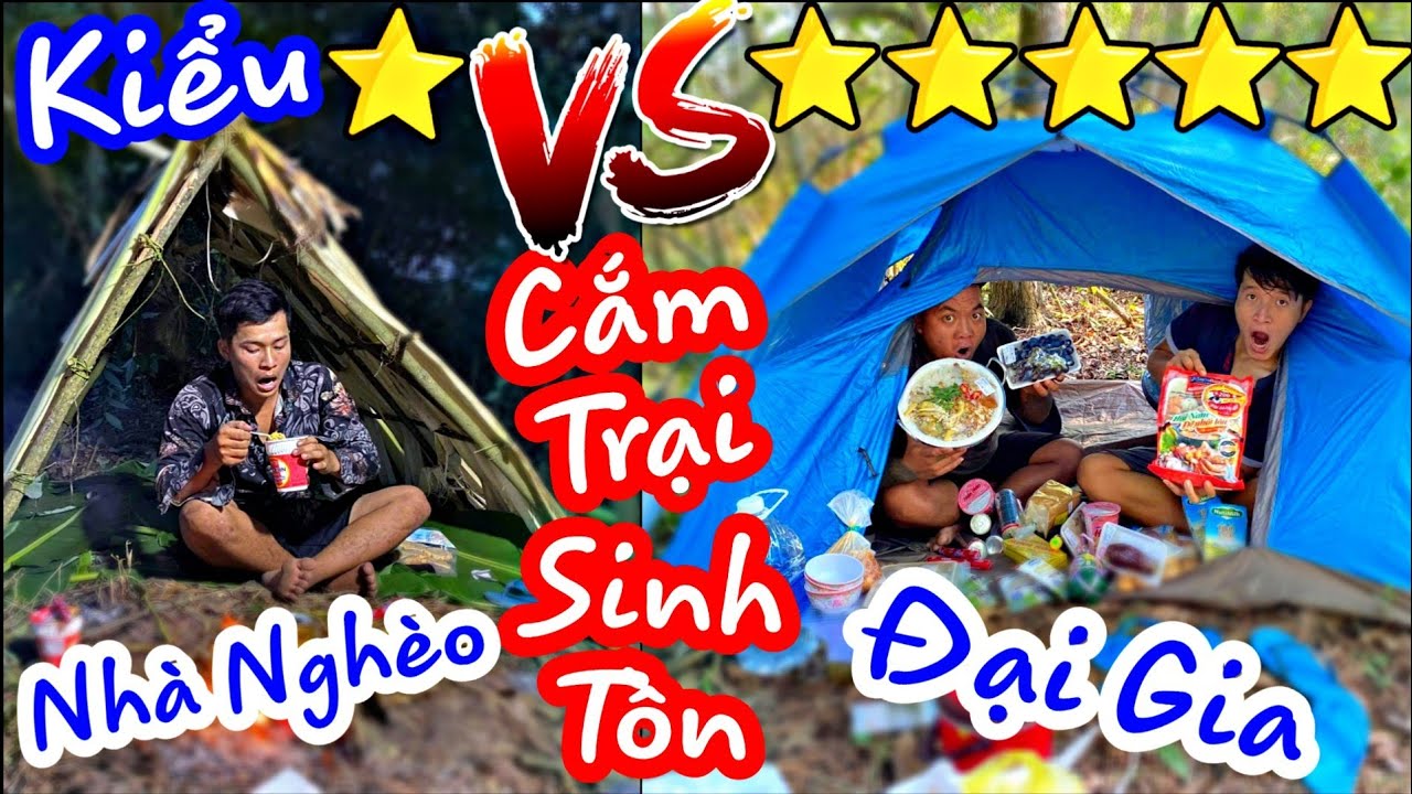 TXTV - Thánh Xàm Thử Thách Cắm Sinh Tồn Đại Gia Với nhà nghèo 1 Sao Và 5 Sao