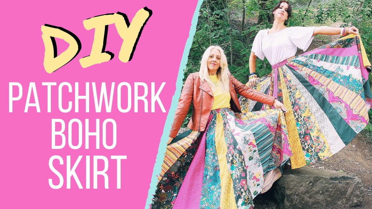 Stitch Sisters DIY Patchwork Boho Skirt | Bohemian Skirt DIY