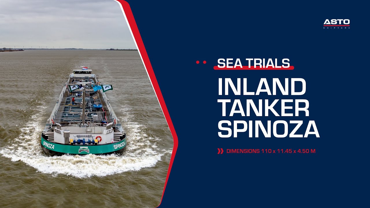 Sea trials inland waterway tanker Spinoza