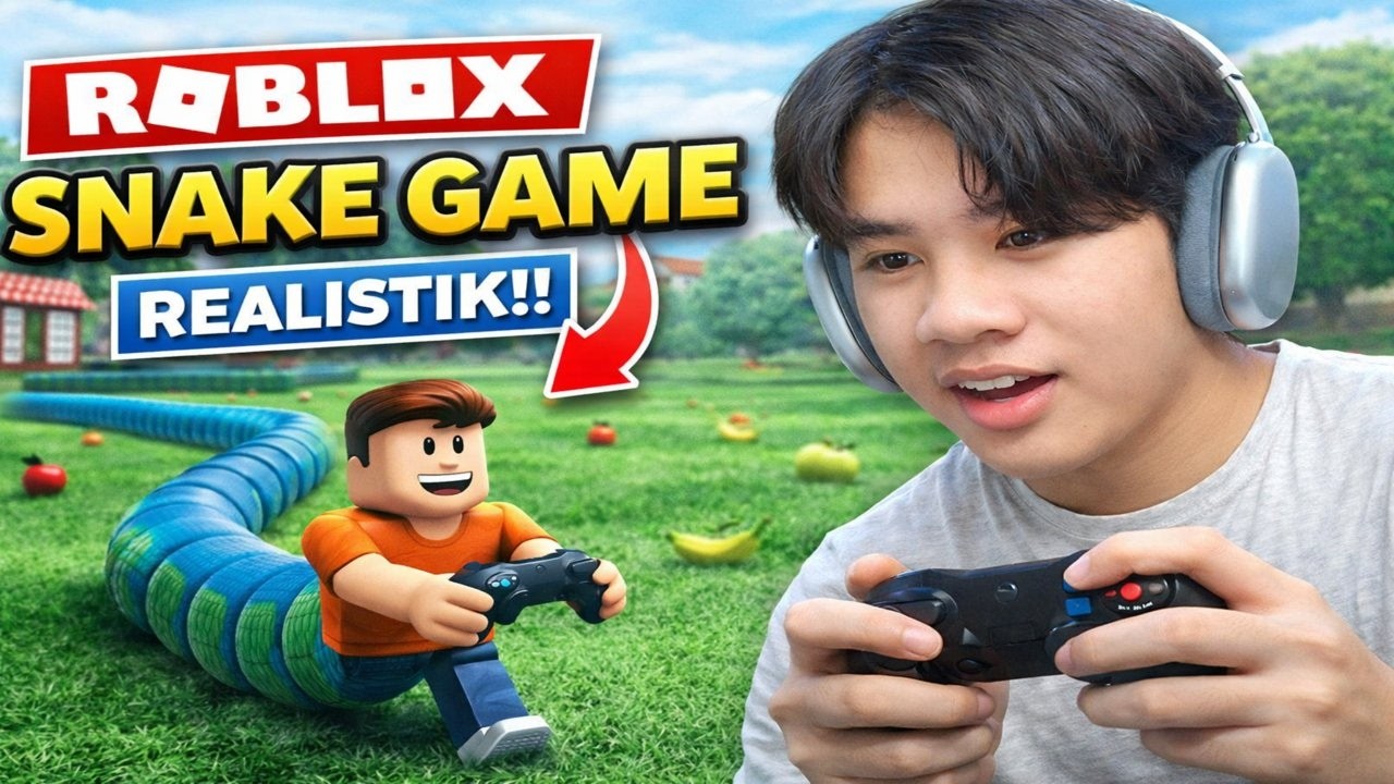 Main Game Ular Versi REALISTIK?! - Snake Game Roblox 😳🐍