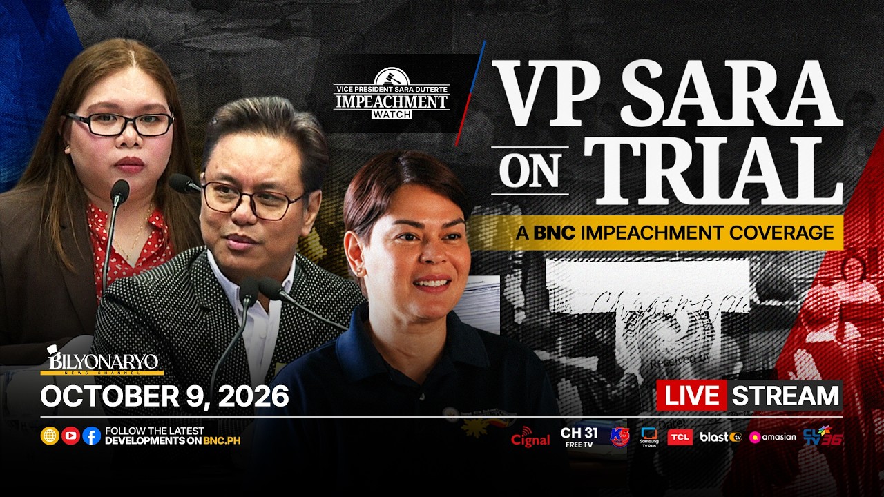 LIVE: VP Sara Duterte Impeachment Trial | Day 37 | October 9, 2026