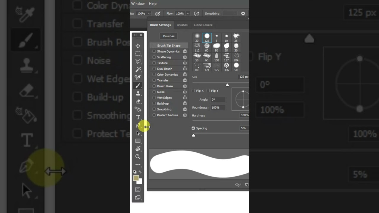Исправление проблемы сглаживания инструмента &laquo;Кисть&raquo; в Photoshop