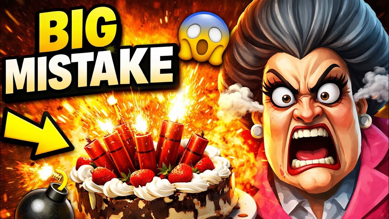 I Removed the Candle and Put Firecrackers on Scary Teacher’s Cake 😱🔥 | Full Gameplay