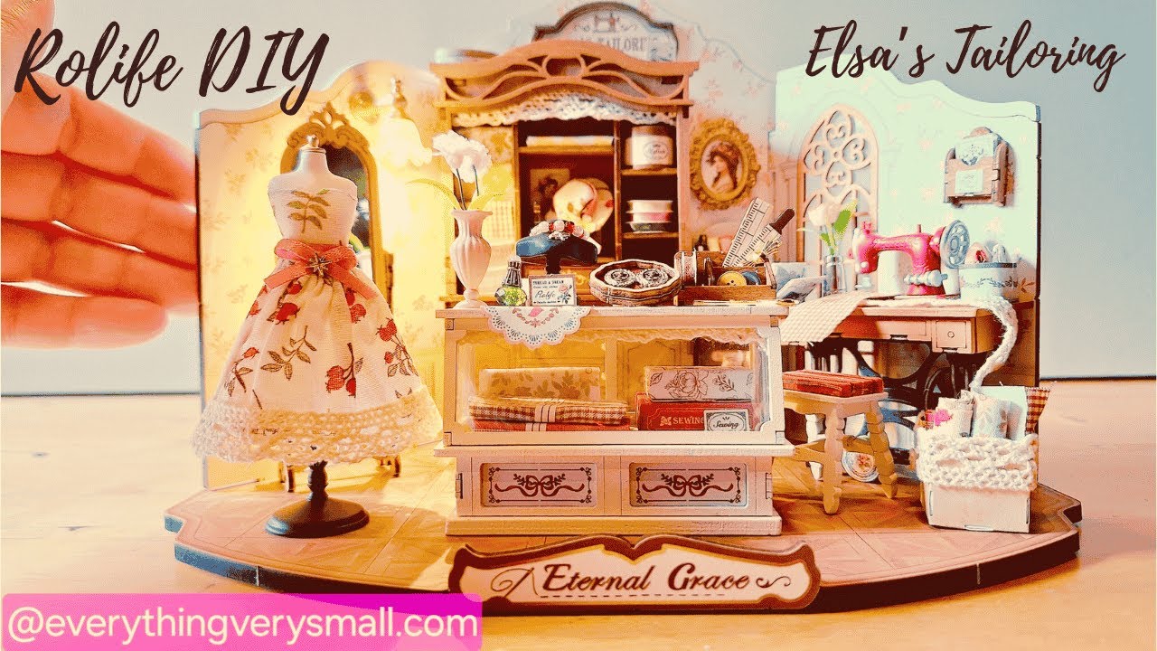 Rolife / Robotime Elsa&rsquo;s Tailoring &ndash; DIY Miniature Kit Finished Build