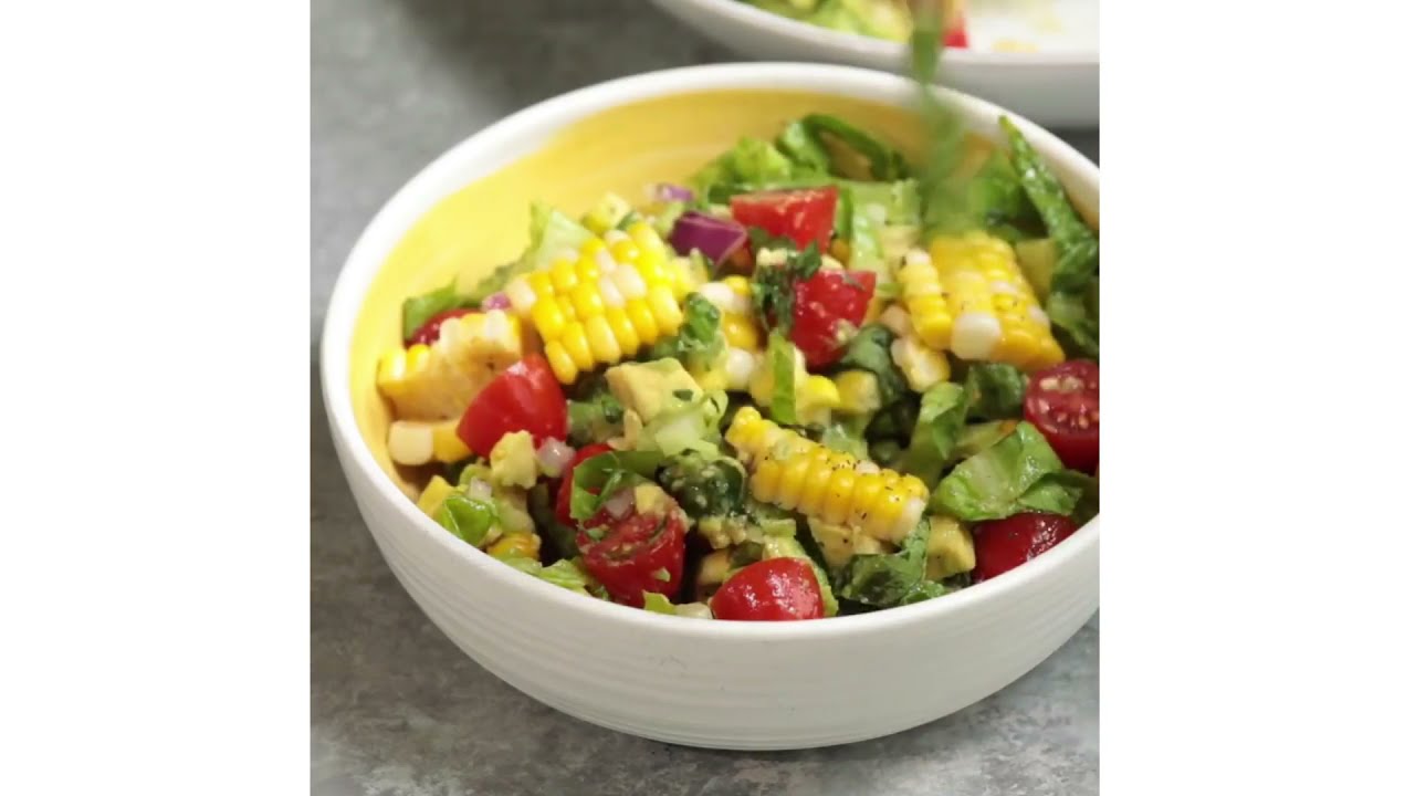 Corn tomato avocado salad