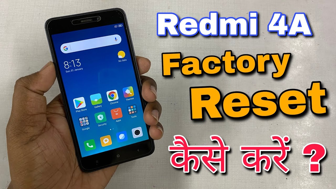 Redmi 4A Сброс к заводским настройкам Kaise Karen I Как сбросить настройки до заводских на телефо...