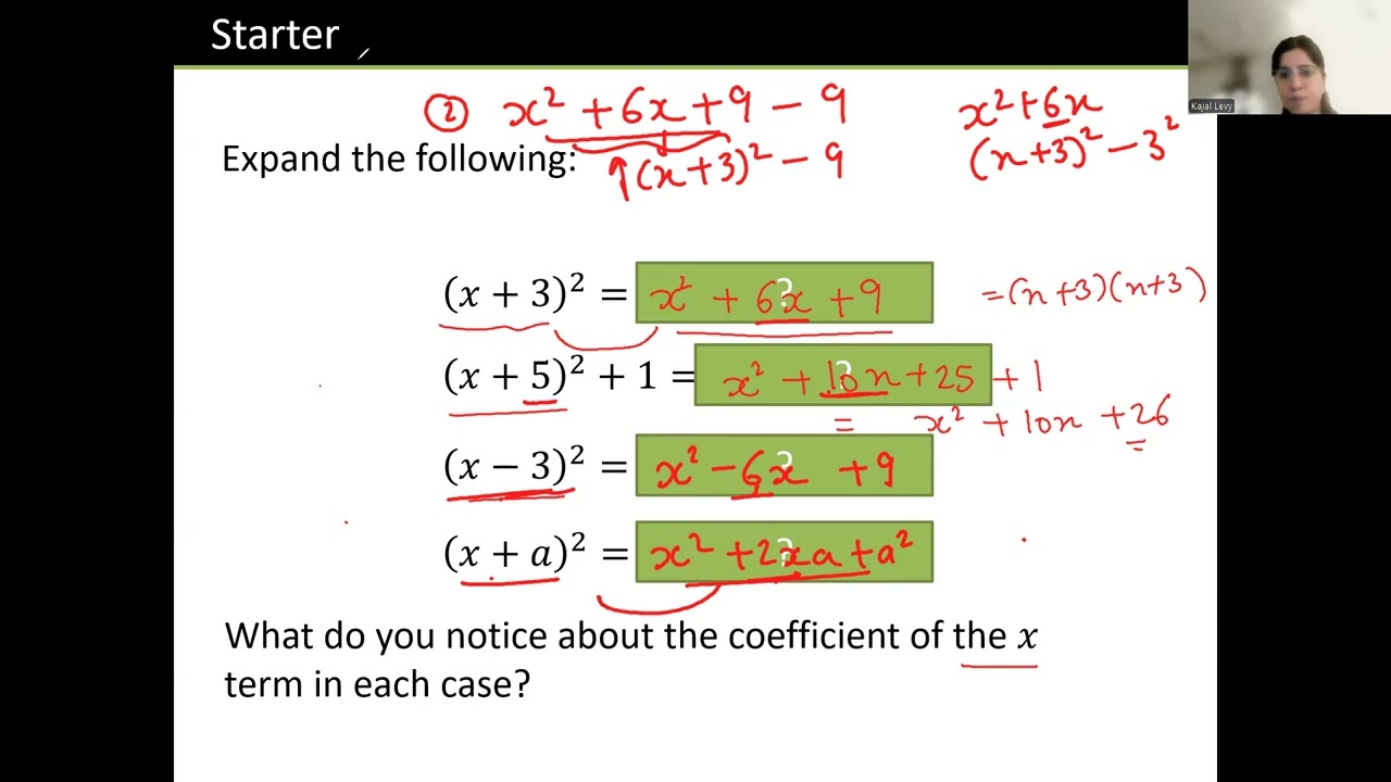 Completing the Square Part  1