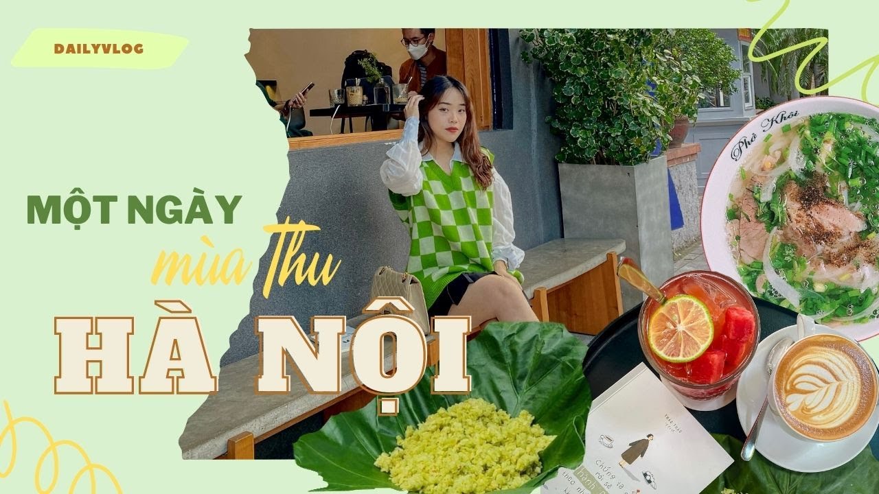 MỘT NGÀY MUA THU HÀ NỘI - ĂN PHỞ BÒ, ĐI HIỆU SÁCH, MUA CỐM, QUÁN CAFE CỰC CHILL | LINH JULIAN