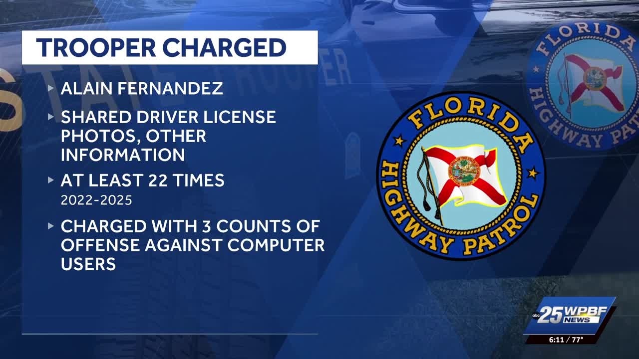 Florida trooper accused of sharing personal data from law enforcement databases