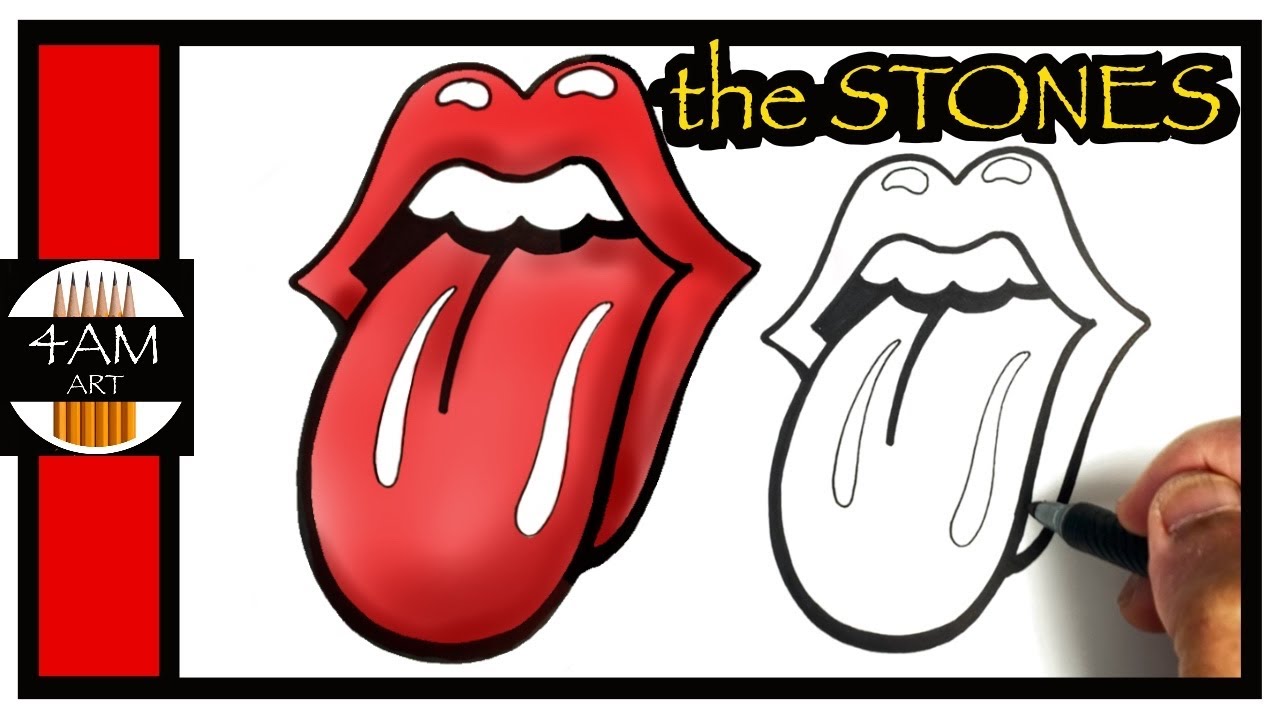 Как нарисовать логотип ROLLING STONES
