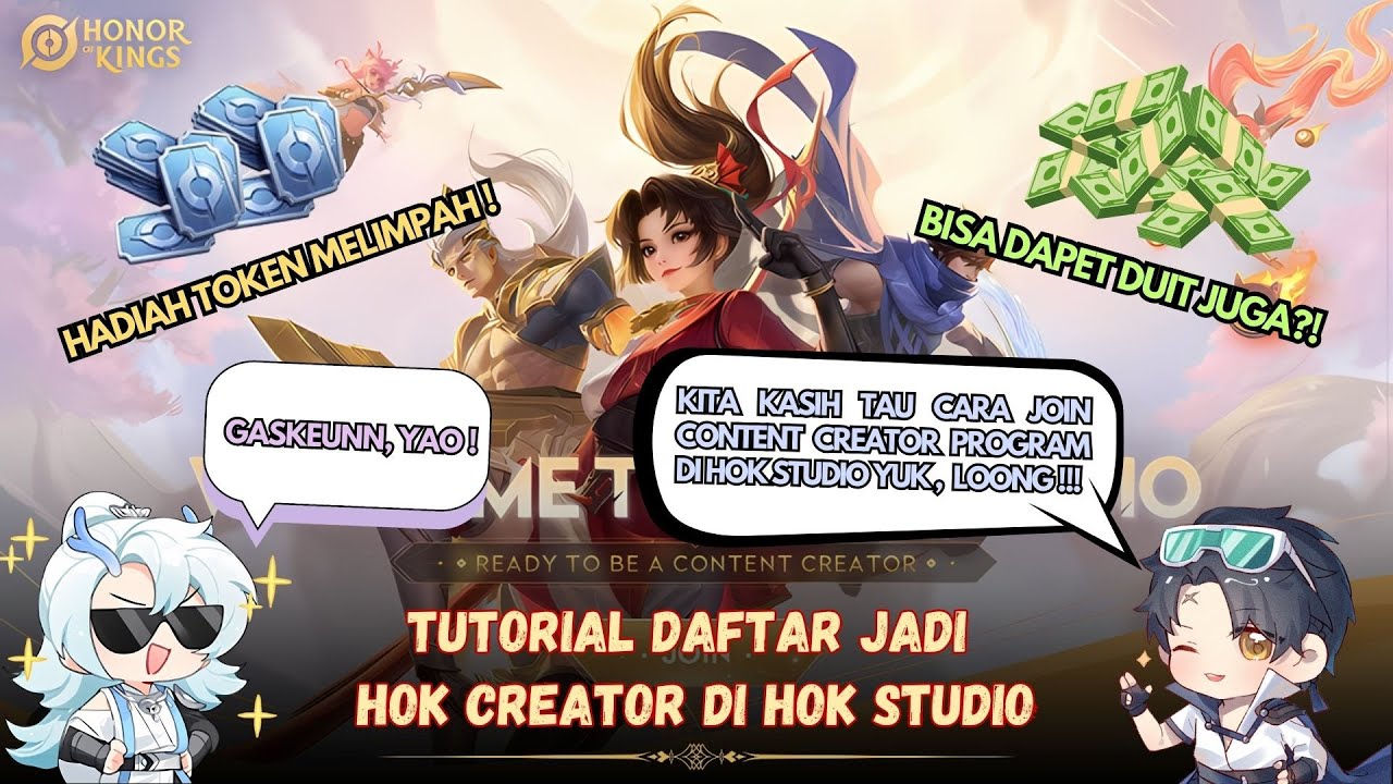 MAU DAPET TOKEN HOK GRATIS?! GUA SPILL CARANYA JADI CONTENT CREATOR HONOR OF KINGS DI HOK STUDIO!