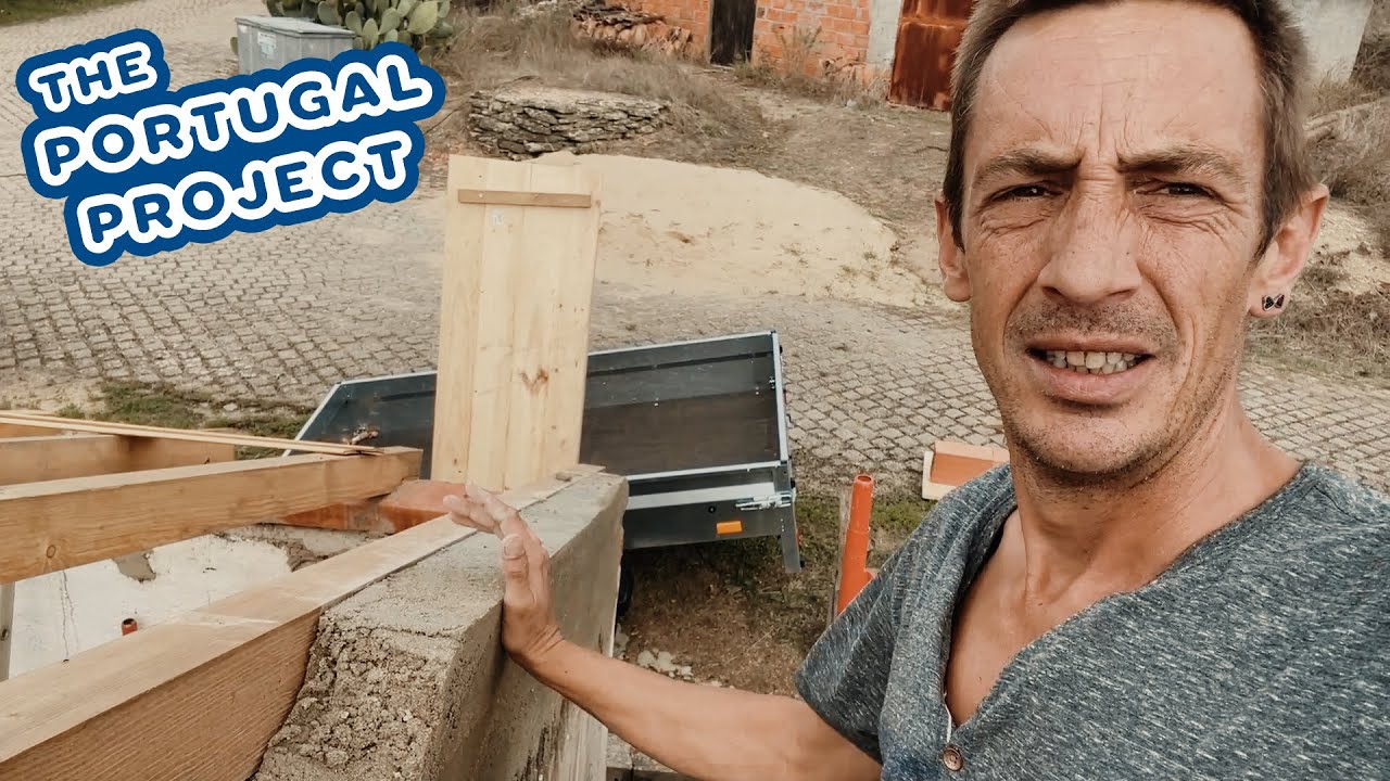 RETRY! POURING CEMENT take-two (..and juggling my balls) - Portuguese house renovation