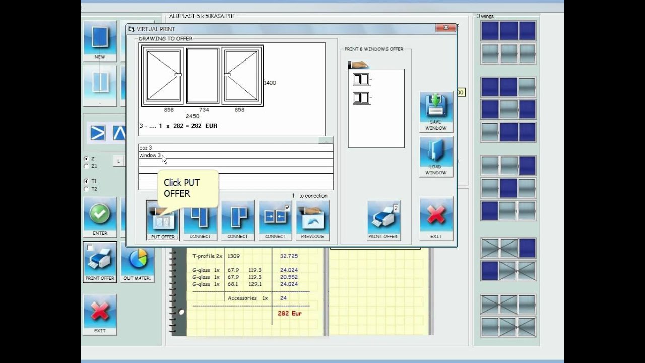 PWC WIN 8.0.0 - software for PVC, Al windows and doors